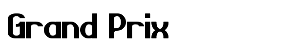 Grand Prix font preview